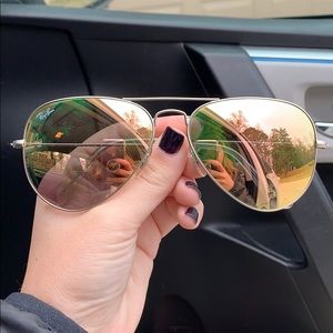 Pink lens ray bans
